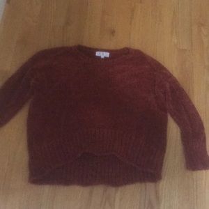 Cute fuzzy red/orange sweater!